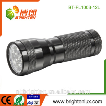 Factory Supply CE Portable Pocket Size Aluminium Alloy Emergency Outdoor 12 Led Torch Promotional Lampe de poche bon marché